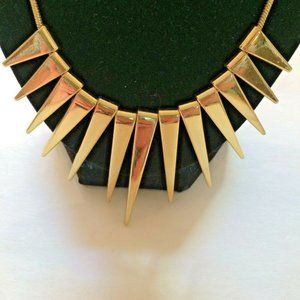 Unusual Express Geometric Waterfall GoldTone Spike
